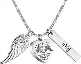 img 4 attached to Urn Necklaces For Ashes Memorial Cremation Jewelry For Ashes, Heart Urn Pendant Waterproof Keepsake Locket Urn Jewelry With Your Wings Were Ready But My Heart Was Not Words Carved & Funnel Kit & Bag