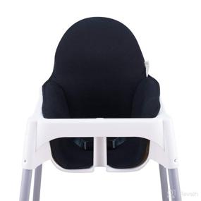 img 4 attached to 🪑 JANABEBE Cushion for IKEA Antilop High Chair (Black Series)