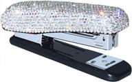 white & ab color diamond crystal handmade bling dazzling stapler for office, school or home logo
