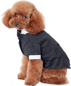 img 2 attached to 🐾 GabeFish Pets Black Wedding Jackets Suit for Dogs with Bow Tie - Cat Puppy Formal Clothes Shirt Tuxedo