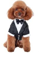🐾 gabefish pets black wedding jackets suit for dogs with bow tie - cat puppy formal clothes shirt tuxedo logo