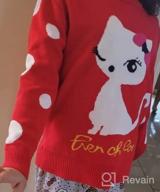 img 1 attached to Adorable Toddler Christmas Sweater: Knit Pullover with Reindeer, Elk & Snowman Cartoon - Perfect Xmas Sweatshirts for Boys and Girls review by Alejandro Wolf
