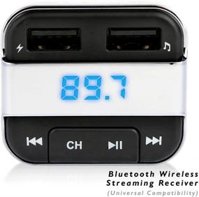 img 3 attached to 🎧 Pyle PBT90 Universal FM Transmitter and Receiver: Bluetooth Compatible, Wireless Stereo Audio, Handsfree Calling, Dual USB & Micro SD, LCD Display