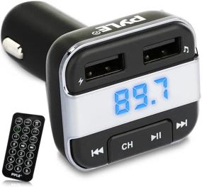 img 4 attached to 🎧 Pyle PBT90 Universal FM Transmitter and Receiver: Bluetooth Compatible, Wireless Stereo Audio, Handsfree Calling, Dual USB & Micro SD, LCD Display