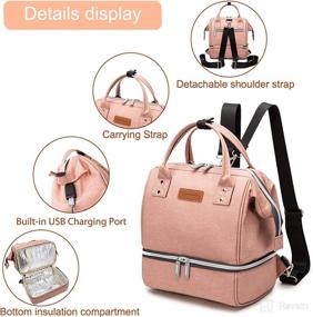 img 2 attached to Small Diaper Bag Tote Mom Diapering best: Diaper Bags