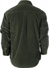 img 1 attached to Soft Corduroy Shirt Jacket For Men - 100% Cotton With Flannel Lining By Gioberti