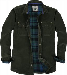 img 3 attached to Soft Corduroy Shirt Jacket For Men - 100% Cotton With Flannel Lining By Gioberti