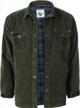 soft corduroy shirt jacket for men - 100% cotton with flannel lining by gioberti logo