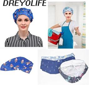 img 1 attached to 💪 DREYOLIFE Piece Bouffant Cotton Sweatband: Ultimate Protection for Occupational Health & Safety