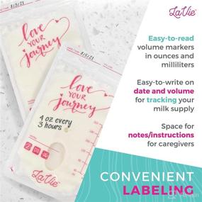 img 1 attached to 🍼 LaVie Breastmilk Storage Bags: 50 Count, 7 oz, Pre-Sterilized, Leak-Proof Containers for Refrigerating/Freezing Breast Milk - Space Saving & Self Standing