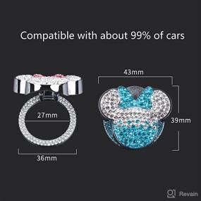 img 3 attached to Bling Crystal Rhinestone Car Push To Start Accessories