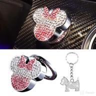 bling crystal rhinestone car push to start accessories logo