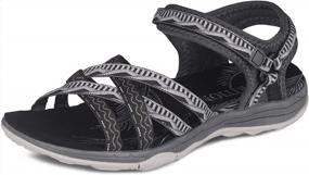 img 4 attached to GRITION Women'S Wide Hiking Sandals - The Perfect Outdoor And Water Sport Companion!