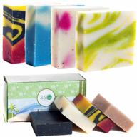 360feel assorted handmade soap bars - ideal romantic 🎁 anniversary wedding gift set, large 20 oz (pack of 4) logo