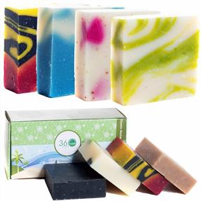 img 4 attached to 360Feel Assorted Handmade Soap Bars - Ideal Romantic 🎁 Anniversary Wedding Gift Set, Large 20 Oz (Pack of 4)