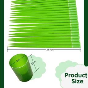 img 3 attached to 25-Pack Youdepot Writing Pens With Grass-Blade Design, Cover & Holder - Perfect School Supplies With Easy Flow Black Ink
