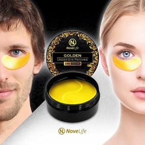 img 3 attached to 24K Golden Under Eye Patches For Puffy Eyes - Anti-Aging Collagen Gel Eye Mask By NOVELIFE - Reduces Dark Circles, Bags & Wrinkles - Treatment For Women & Men Skin Care.