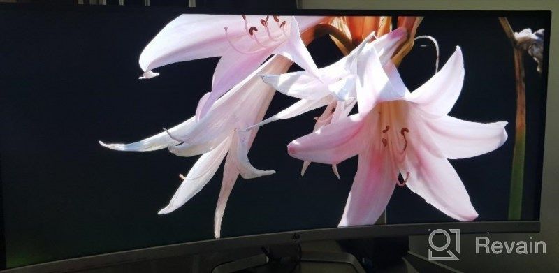 img 1 attached to 🔘 HP 34-Inch Monitor with Freesync Technology, 3440x1440p IPS Curved Screen, Blue Light Filter & Anti-Glare Coating - 6JM50AA review by Matthew Basso