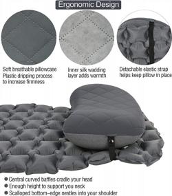 img 3 attached to Compact And Lightweight Inflatable Camping Pillow With Soft Washable Cover By MARCHWAY - Ideal For Outdoor Activities Like Camping, Hiking, Backpacking And Lumbar Support