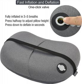 img 1 attached to Compact And Lightweight Inflatable Camping Pillow With Soft Washable Cover By MARCHWAY - Ideal For Outdoor Activities Like Camping, Hiking, Backpacking And Lumbar Support