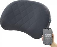 compact and lightweight inflatable camping pillow with soft washable cover by marchway - ideal for outdoor activities like camping, hiking, backpacking and lumbar support logo