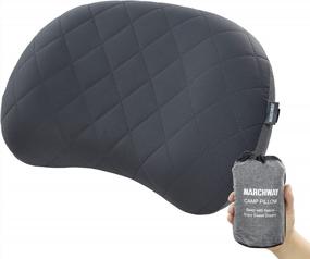 img 4 attached to Compact And Lightweight Inflatable Camping Pillow With Soft Washable Cover By MARCHWAY - Ideal For Outdoor Activities Like Camping, Hiking, Backpacking And Lumbar Support