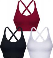 medium support wirefree yoga bra activewear for women - angool strappy sports bras логотип