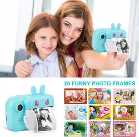 img 2 attached to MINIBEAR Kids Digital Camera: 40MP, 2.4 Inch Screen, 32GB TF Card - Instant Prints & Selfies For Girls!