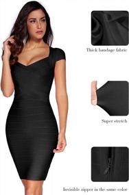 img 2 attached to Meilun Women'S Bandage Dress: Square Neck Bodycon Party Dress For A Stylish Look