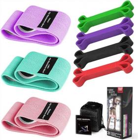 img 4 attached to LEEKEY Pull Up Assist And Booty Resistance Bands - Perfect Workout Set For Men And Women!