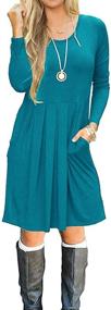 img 4 attached to Basic Faith Pleated Pockets Mustard 2XL Women's Clothing : Dresses