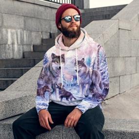 img 2 attached to KYKU 3D Hooded Sweatshirt For Men And Women With Pockets - Unique Funny Pullover With Long Sleeves
