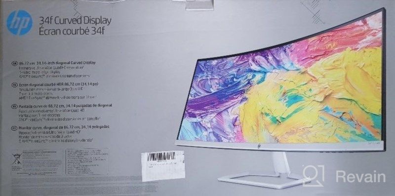 img 1 attached to 🔘 HP 34-Inch Monitor with Freesync Technology, 3440x1440p IPS Curved Screen, Blue Light Filter & Anti-Glare Coating - 6JM50AA review by Chad Trimpe