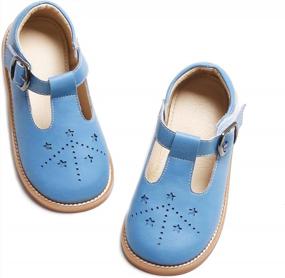 img 4 attached to Kiderence Flat Mary Jane School Oxfords For Girls - Perfect Dress Shoes For Toddlers And Little Kids