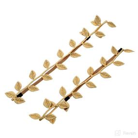 img 2 attached to 🌼 June Bloomy Golden Leave Headband: Stylish Hair Accessories for Baby and Mom - Perfect Photoprop!