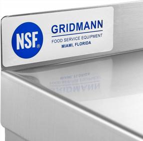 img 1 attached to Commercial Kitchen Wall Mount Shelf With Backsplash - GRIDMANN NSF Stainless Steel 18" X 24" For Bar And Restaurant Use