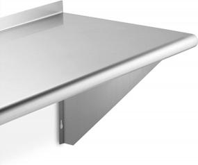img 2 attached to Commercial Kitchen Wall Mount Shelf With Backsplash - GRIDMANN NSF Stainless Steel 18" X 24" For Bar And Restaurant Use