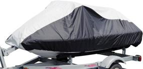 img 4 attached to 🌊 Budge Deluxe Jet Ski Cover, Black/Gray, 121-135" x 36.75, Fits Jet Skis, BA231212015