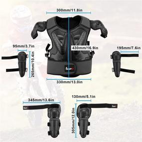 img 1 attached to 🏍️ StarknightMT Kids Motorcycle Armor Suit for Enhanced Protection in Dirt Bike Riding - Chest Spine Back Protector, Shoulder Arm Elbow Knee Pads for Cycling, Skateboarding, Skiing, Skating, Off-Road Activities