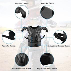 img 2 attached to 🏍️ StarknightMT Kids Motorcycle Armor Suit for Enhanced Protection in Dirt Bike Riding - Chest Spine Back Protector, Shoulder Arm Elbow Knee Pads for Cycling, Skateboarding, Skiing, Skating, Off-Road Activities