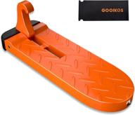 🚗 gooikos universal car door step, roof access ladder, car stand pedal and safety hammer combo - max load 440 lbs, orange - ideal for cars, suvs, trucks logo