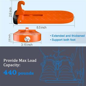 img 2 attached to 🚗 GOOIKOS Universal Car Door Step, Roof Access Ladder, Car Stand Pedal and Safety Hammer Combo - Max Load 440 lbs, Orange - Ideal for Cars, SUVs, Trucks