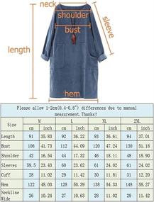 img 2 attached to Mordenmiss Oversize Corduroy Dresses Pockets Women's Clothing ~ Dresses