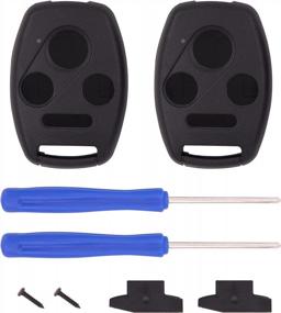 img 4 attached to 4 Button Keyless Entry Honda Remote Key Shell Replacement - No Chip Holder Included By Keyless2Go