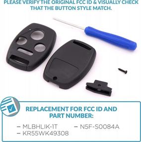 img 2 attached to 4 Button Keyless Entry Honda Remote Key Shell Replacement - No Chip Holder Included By Keyless2Go