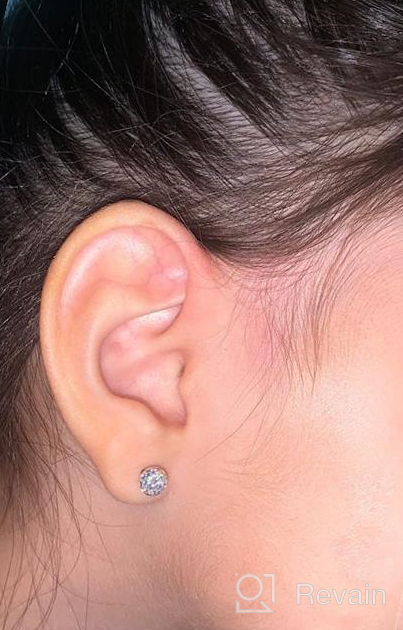 img 1 attached to 🌟 Girls' 20G Stud Earrings Set with Screw-on Safety Backs - Hypoallergenic Surgical Steel Women's Earrings by ZHIYAOR review by Tara Hammack