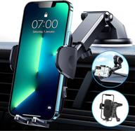 3-in-1 phone mount for car - suction cup windshield/dashboard/air vent holder, universal car phone holder, compatible with all smartphones and vehicles logo