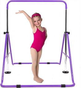 img 4 attached to Dobests Adjustable Junior Gymnastics Bar for Home Gym - Ideal Gymnastic Equipment for Kids Aged 3-7 Years Old