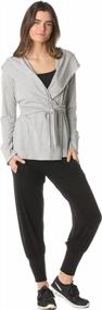 img 4 attached to Women'S Elina Hoodie Cover-Up With Hood - Majamas USA Eco Friendly Long Sleeve Wrap