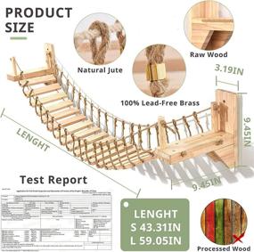 img 1 attached to 🐱 Dvfroy Cat Wall Shelves: Wood Cat Bridge, Climbing Shelf Board, Perch Hammock & Floating Cat Climber - Complete with Mounting Screws and Instructions